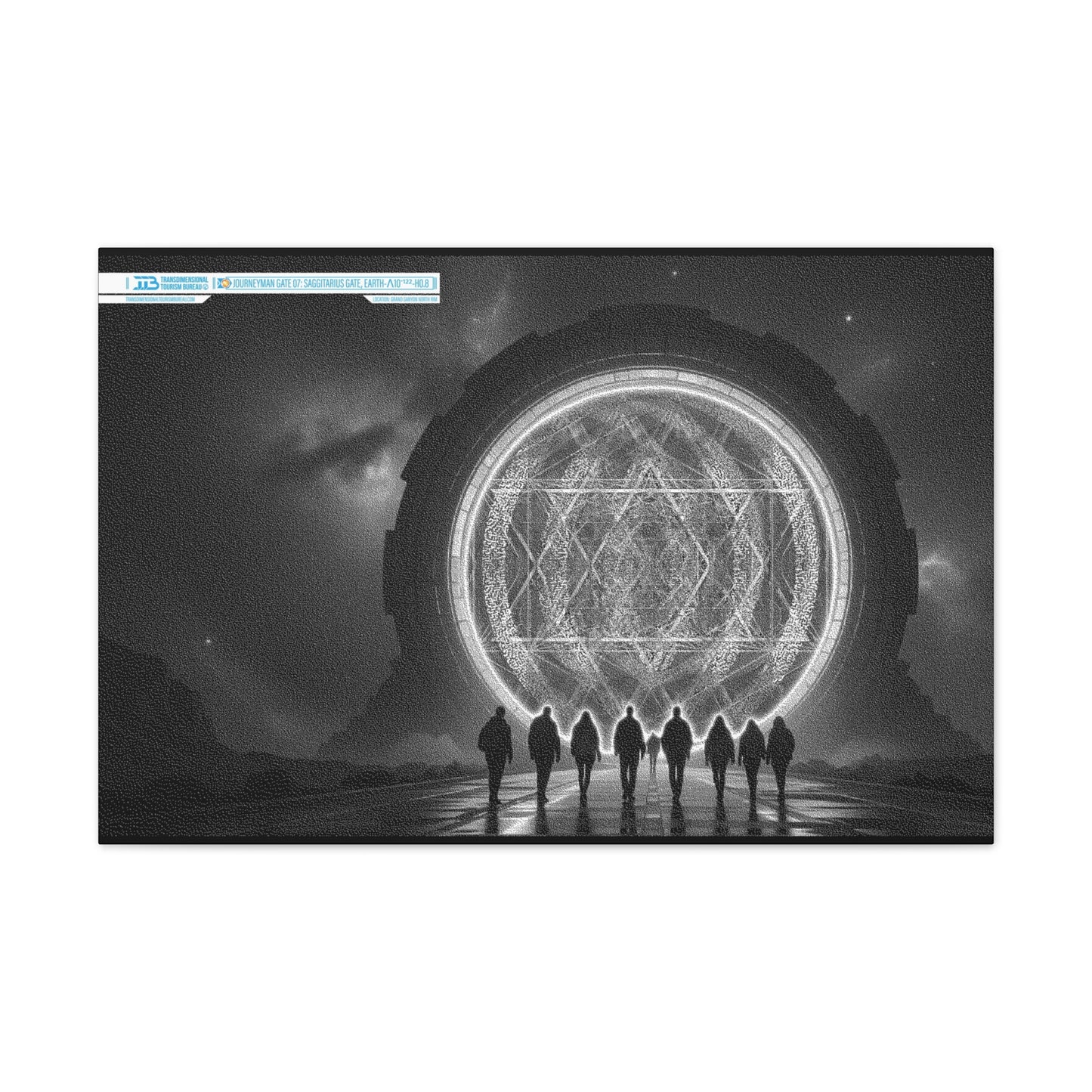 TTB Canvas 02B - Journeyman Gate 07: SAGGITARIUS GATE, EARTH-Λ10-¹²²-H0.8, LOCATION: GRAND GANYON NORTH RIM. - GAMMA BLEED CAPTURE