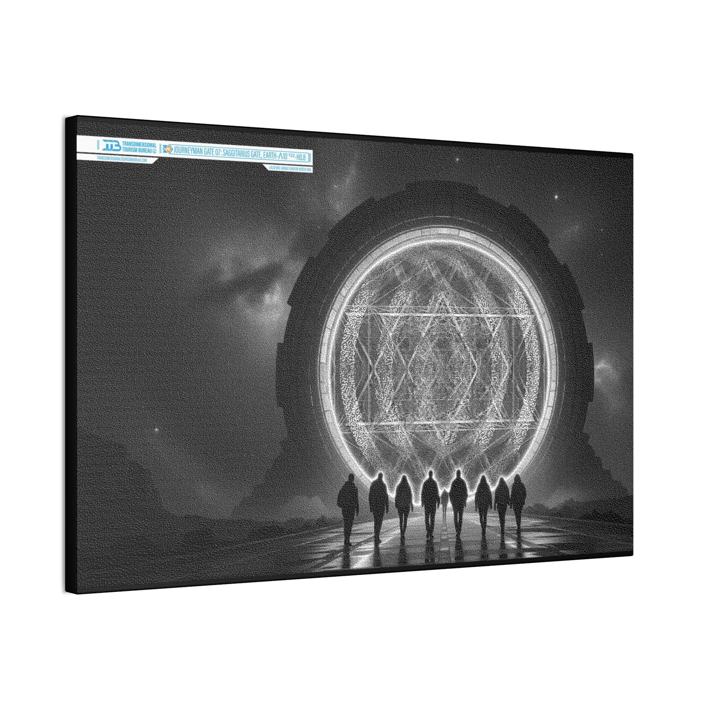 TTB Canvas 02B - Journeyman Gate 07: SAGGITARIUS GATE, EARTH-Λ10-¹²²-H0.8, LOCATION: GRAND GANYON NORTH RIM. - GAMMA BLEED CAPTURE